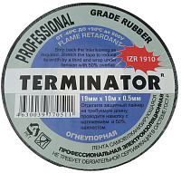 Изолента черная самовулканизирующаяся 0,5 мм,19 мм, 10 м Terminator IZR 1910